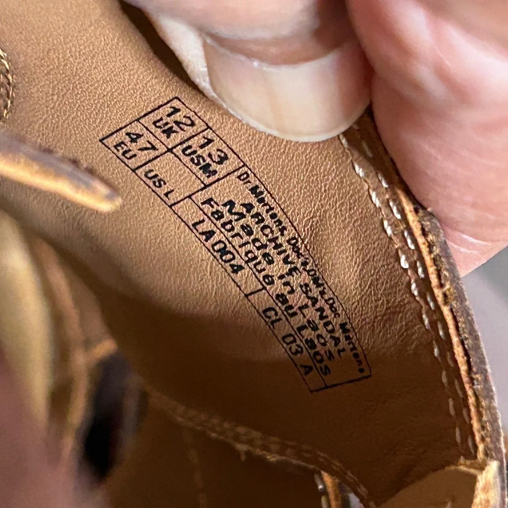 NWOB Dr. Martens Archive Fisherman Leather Sandal in Butterscotch Orleans Men 13